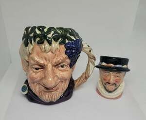 Royal Doulton Mini Small Character Toby Mug Jug 1958 Bacchus And Beefeater